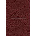 Embossed Rugged Maroon, Deep Red Matte, A4 handmade recycled paper, detail view | PaperSource